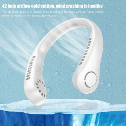 Portable Leafless Neck Fan – 360° Hands-Free Cooling Rechargeable Fan