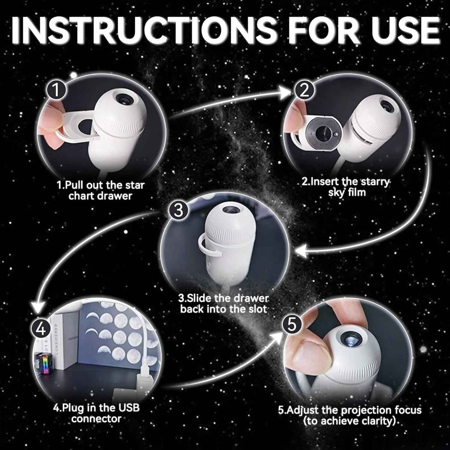 Galaxy Night Light Projector