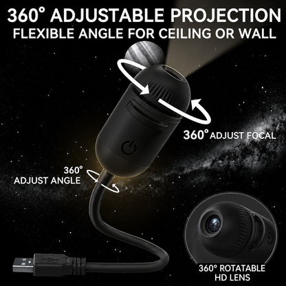 Jupiter Galaxy Night Light Projector – 360° Rotating Projection Lamp | 1 Lens