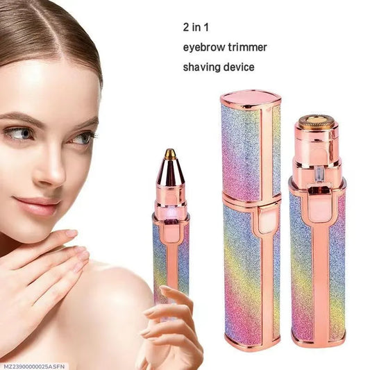2-in-1 Rechargeable Women’s Facial Hair Remover – LED Precision Trimmer