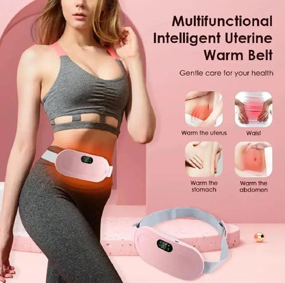Premium Smart Heating Massage Belt for Women | USB Rechargeable Menstrual Pain Relief Belt | Heating & Vibration Therapy