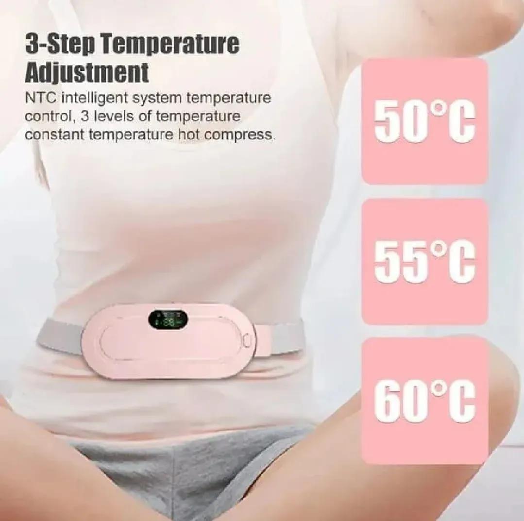 Premium Smart Heating Massage Belt for Women | USB Rechargeable Menstrual Pain Relief Belt | Heating & Vibration Therapy