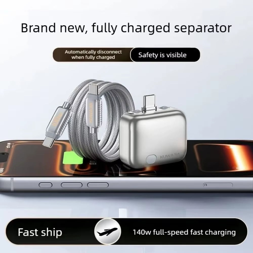 140W Smart Full Charge Separator Type-C Charging Adapter Overcharge protection Auto power-off for Type-C devices