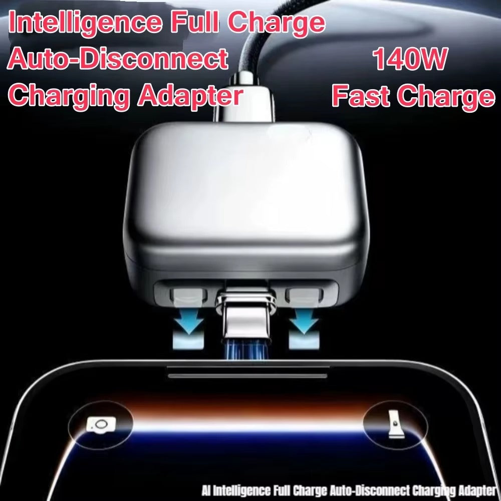 140W Smart Full Charge Separator Type-C Charging Adapter Overcharge protection Auto power-off for Type-C devices