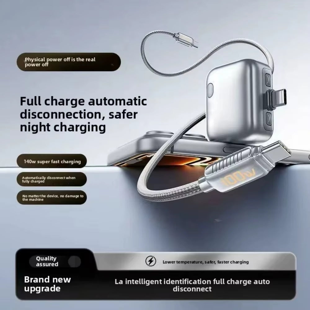 140W Smart Full Charge Separator Type-C Charging Adapter Overcharge protection Auto power-off for Type-C devices